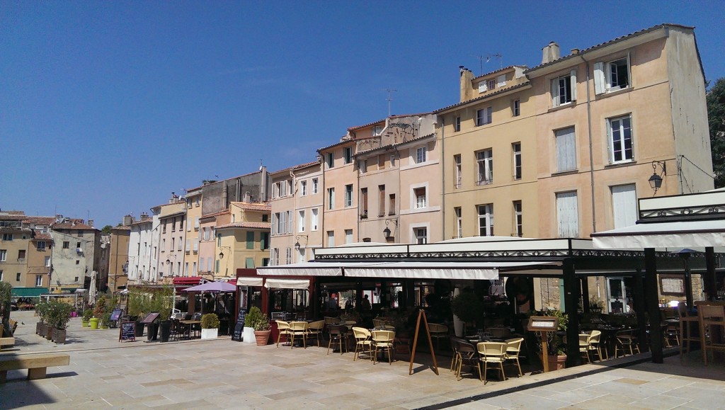 a view in Aix-en-Provence, a smaller (and prettier) town nearby