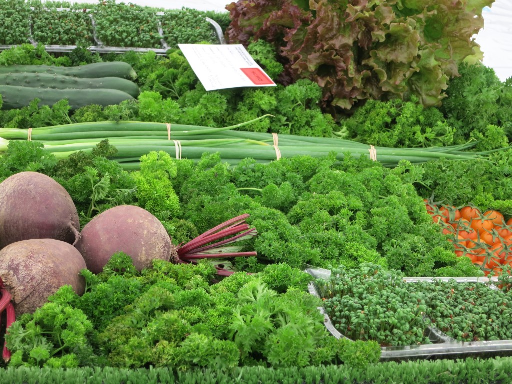 a careful arrangement of vegetables