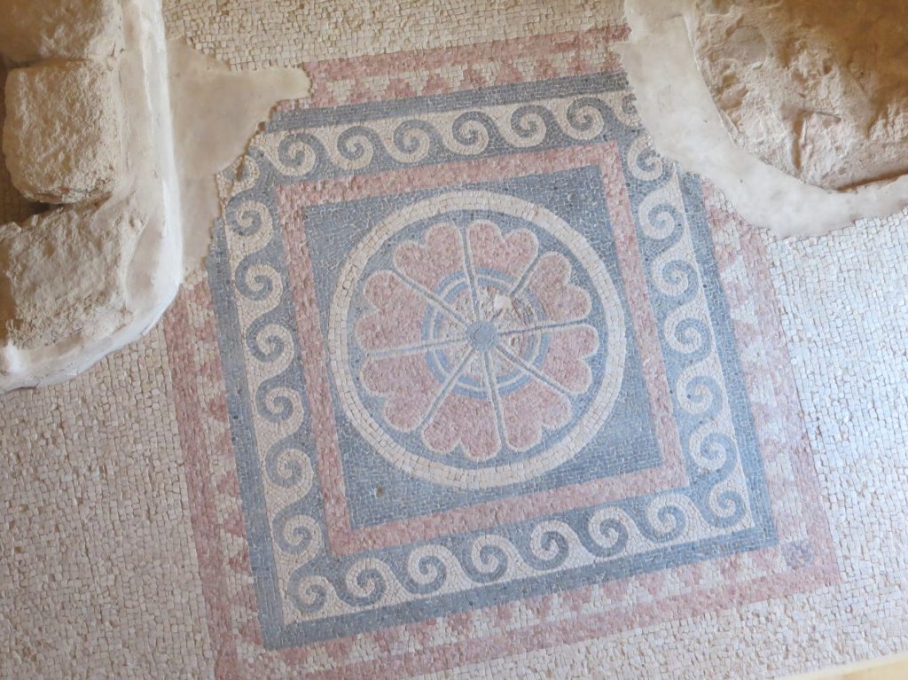 a Herodian-era mosaic at Masada