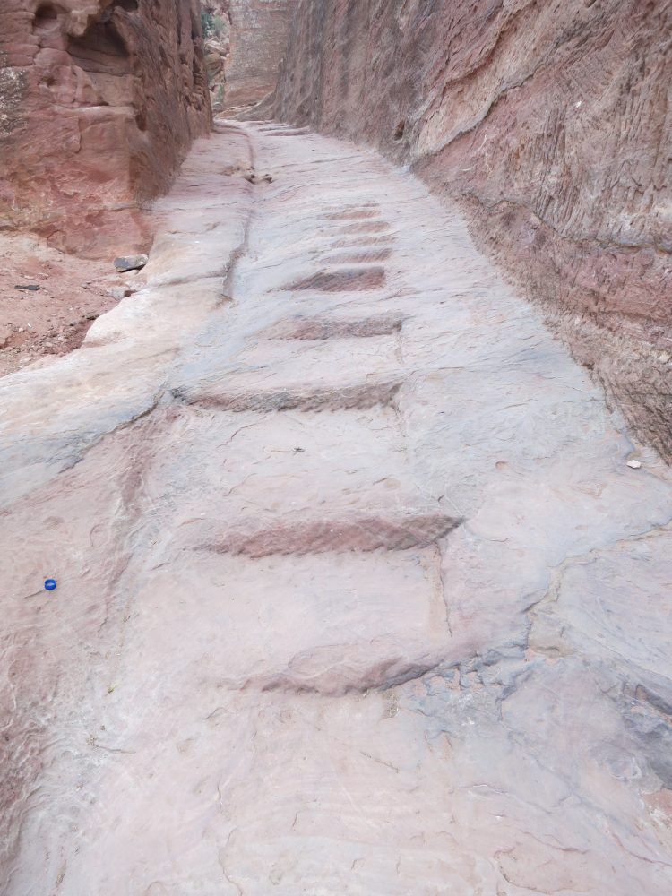 A stairway carved into the rock at Petra: Petra travel advice: 10 tips for visiting Petra