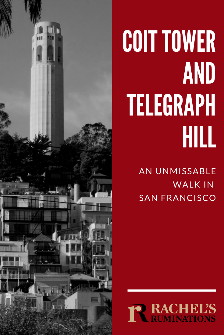 One thing I highly recommend to anyone visiting San Francisco: a walk up and down Telegraph Hill to see Coit Tower, its murals and the view. Read all about it here! #sanfrancisco #coittower #telegraphhill #travel #california via @rachelsruminations
