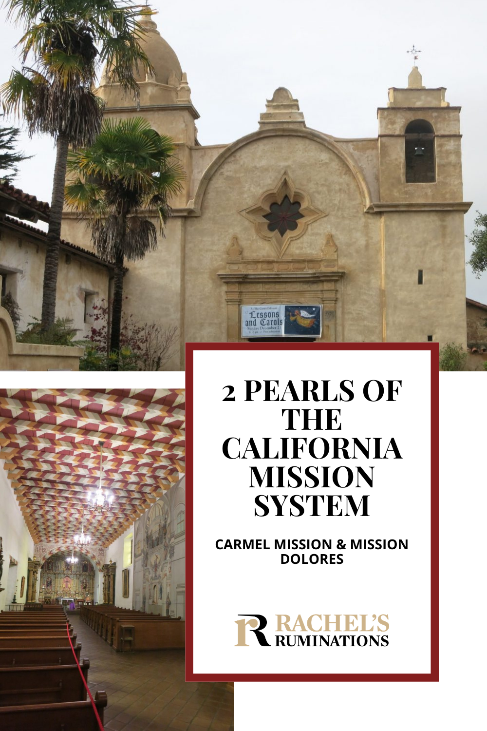 Carmel Mission and Mission Delores are historic churches in the California mission system that lines the coast from San Diego to Sonoma, dating from long before the Gold Rush. via @rachelsruminations