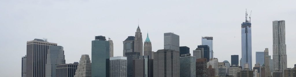 New York City skyline from the Brooklyn Bridge