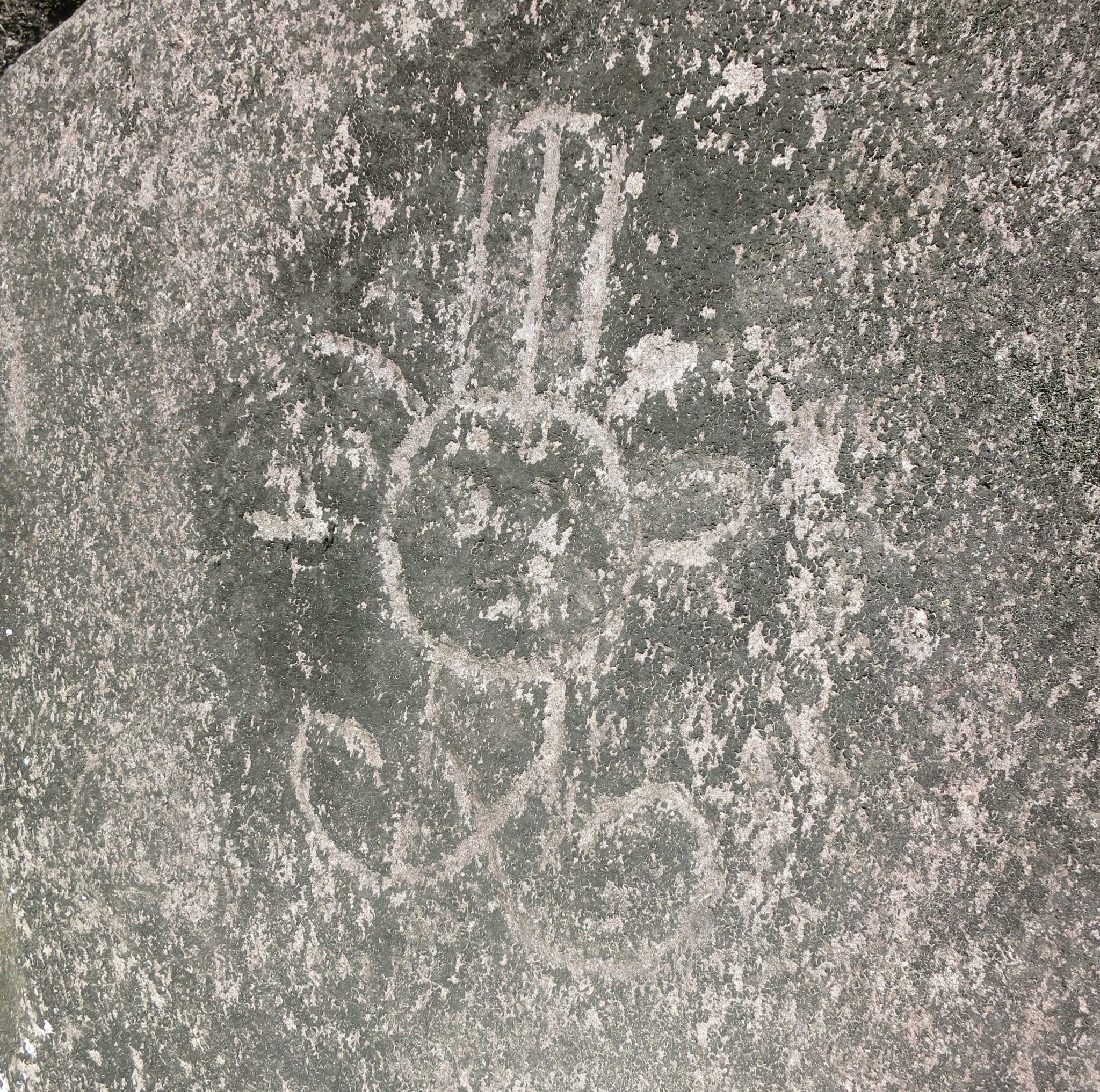 a clearer rock carving in Guadeloupe