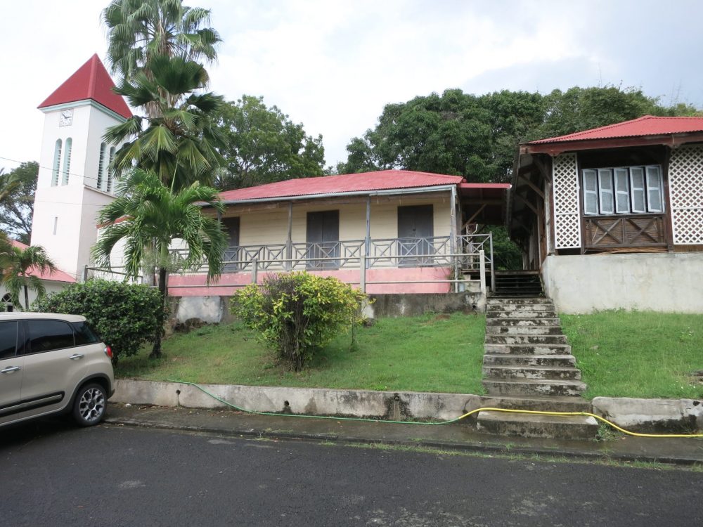 view of the fictional Saint Marie police station in Death in Paradise