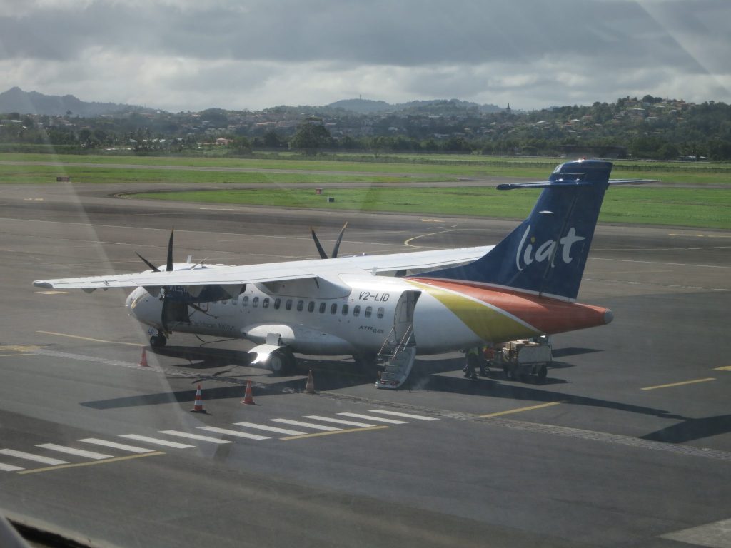 The puddle-jumper plane operated by LIAT airlines