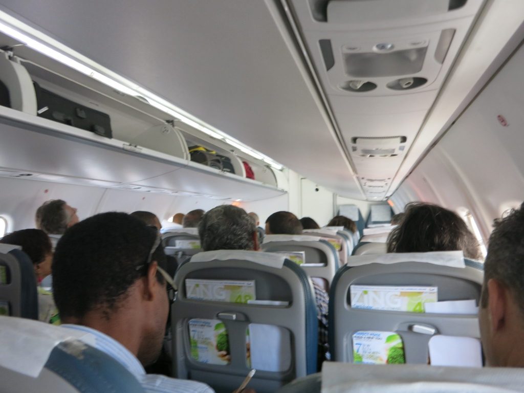 a view inside the plane