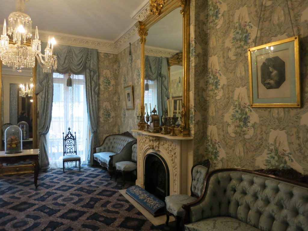 This is one of five period-furnished rooms in the Theodore Roosevelt Birthplace Museum.