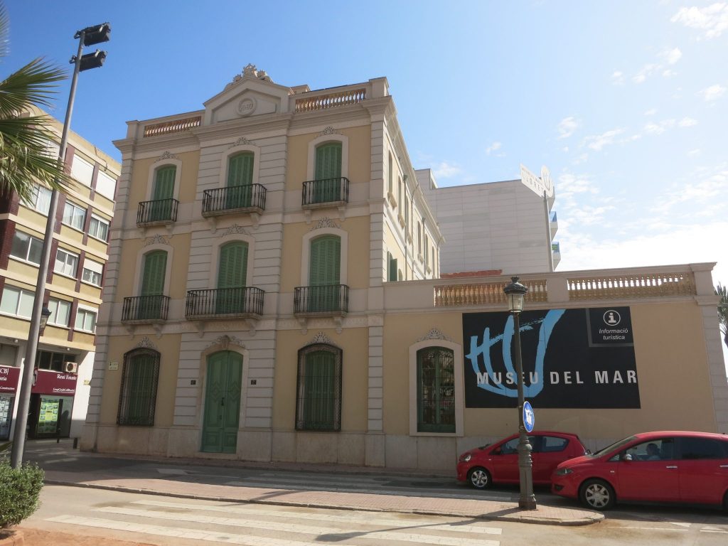 the front facade of the Maritime Museum in Lloret de Mar