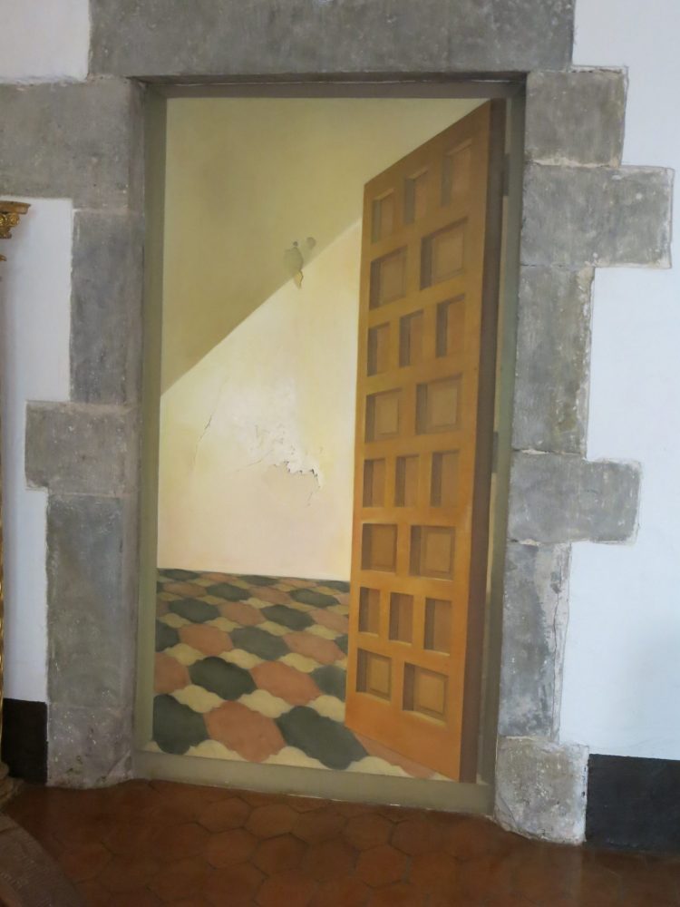 Painted on a door, this trompe l'oeil door was painted by Dali for Gala Dali.