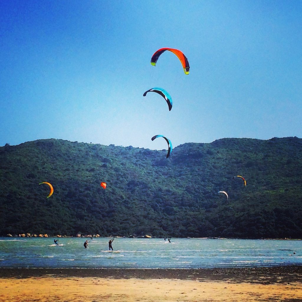kiteboarding in Hong Kong, not Marina del Rey!