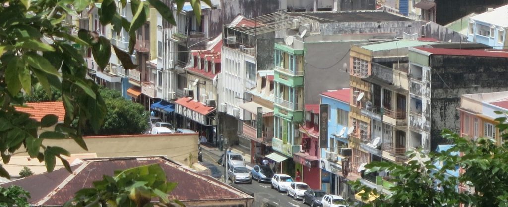 distant view of a line of buildings; taken during my solo travel