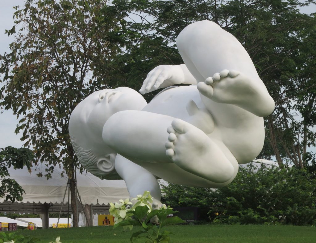 My favorite of the artworks dotting the gardens, this massive sculpture, called 