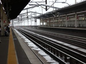 view of Japan Rail train tracks