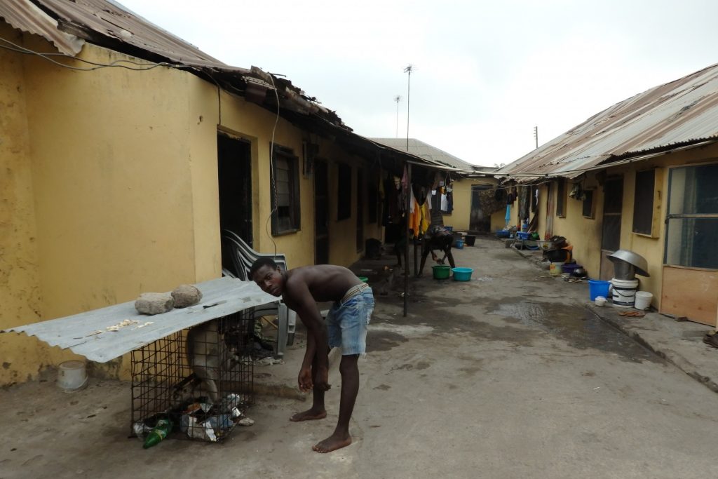 These rooms in Badagry, Nigeria, were built to hold slaves up to 40 in a room. Normal-size windows have been added.