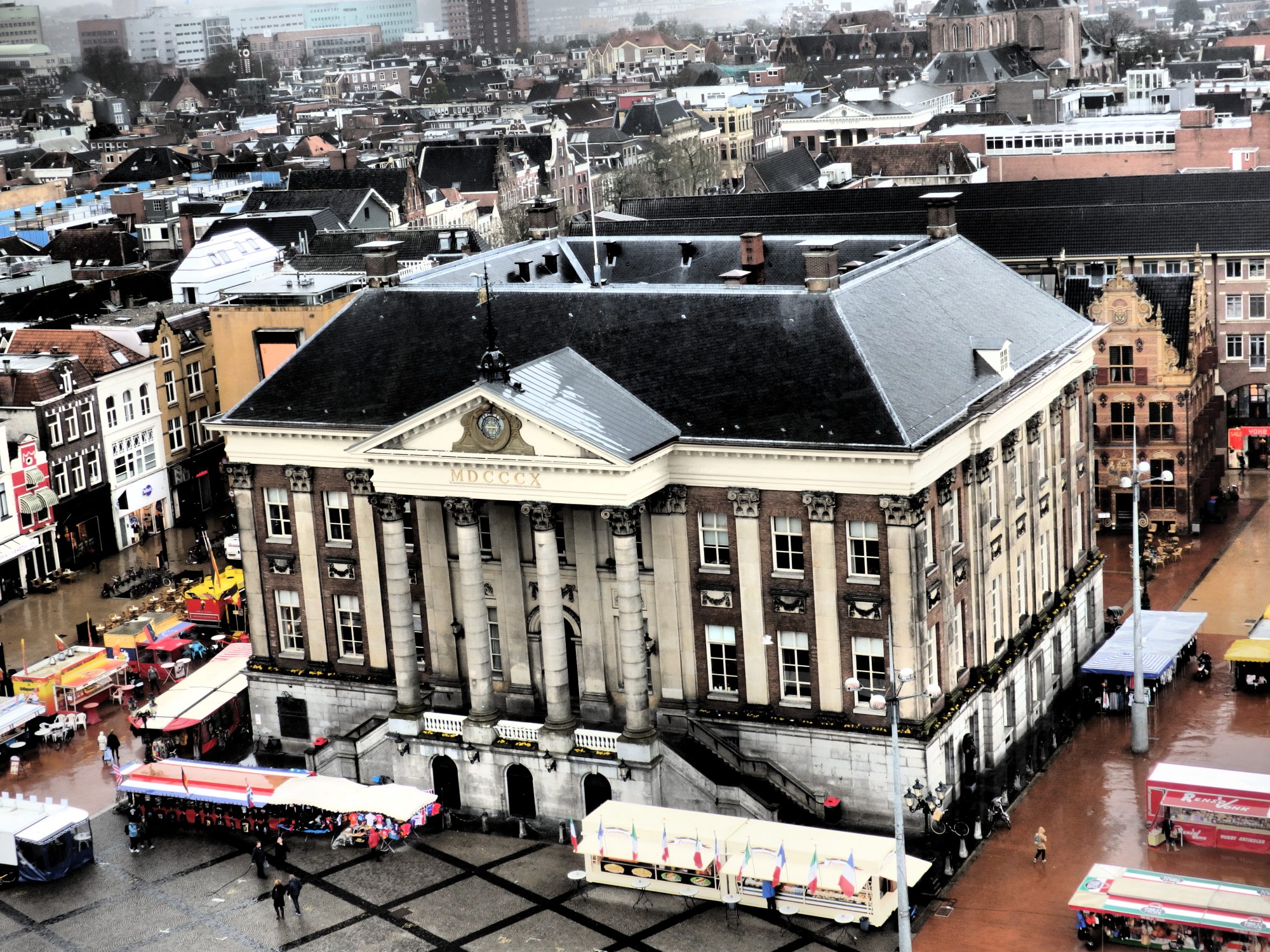 The stadshuis: the old city hall of Groningen, as seen from the Martinitoren