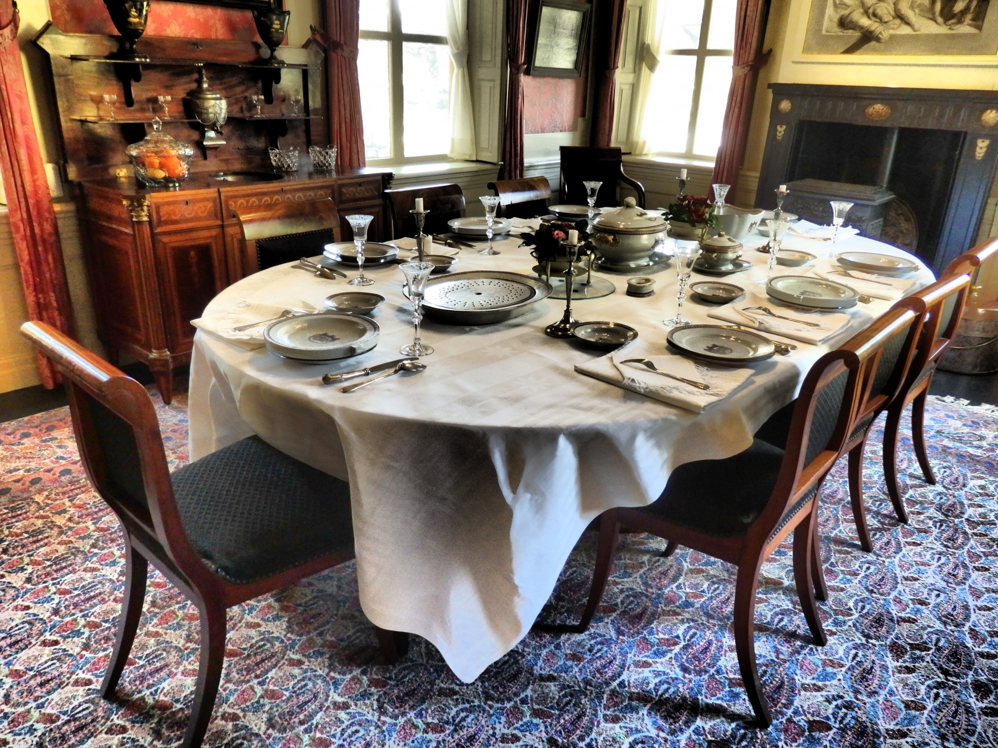 the dining room in Fraeylemaborg, in Slochteren, the Netherlands