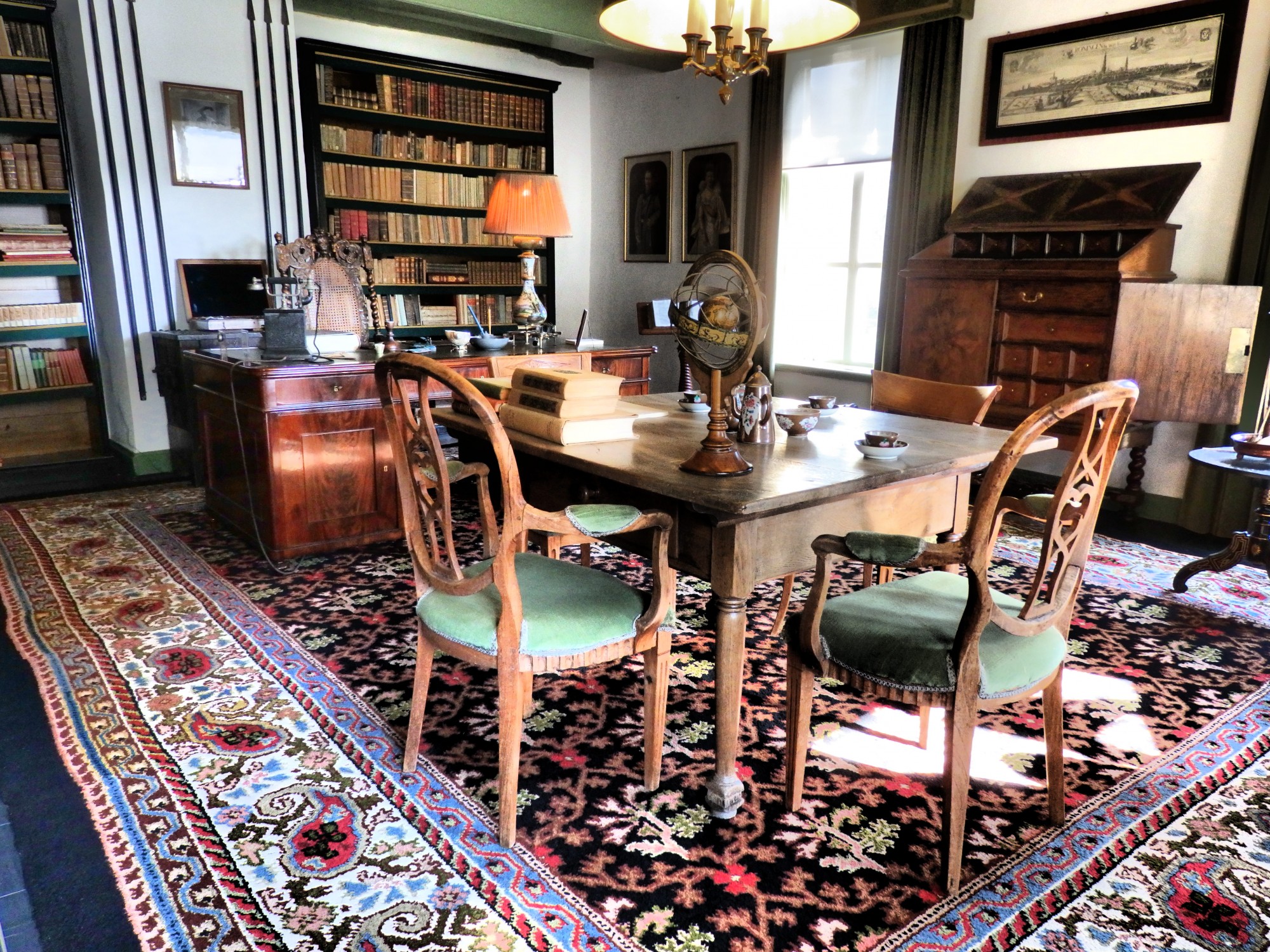 The library at Fraeylemaborg, in Slochteren, the Netherlands