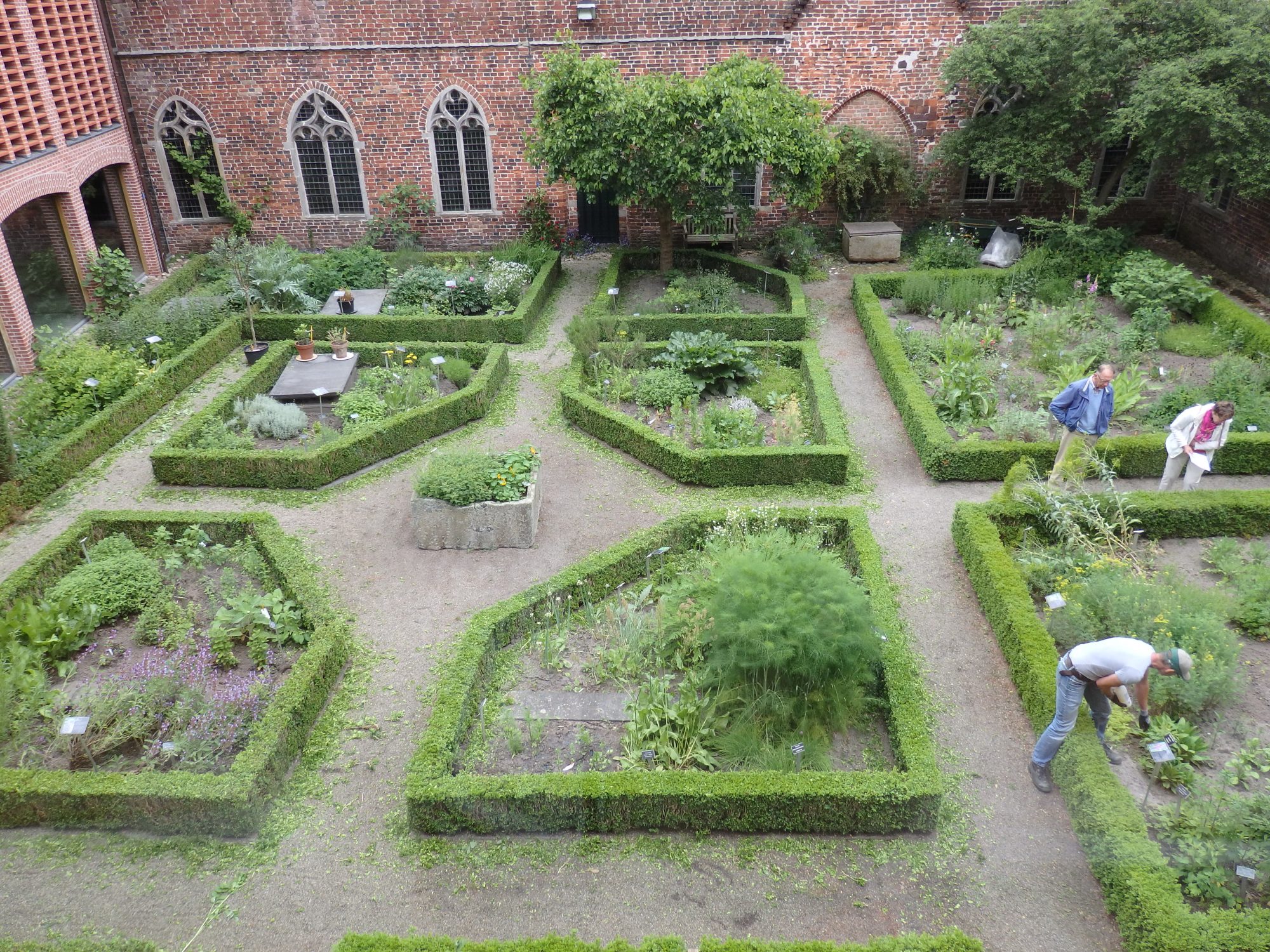 a view of the interior garden at Ter Apel Cloister. You can see a bit of the new addition on the left.