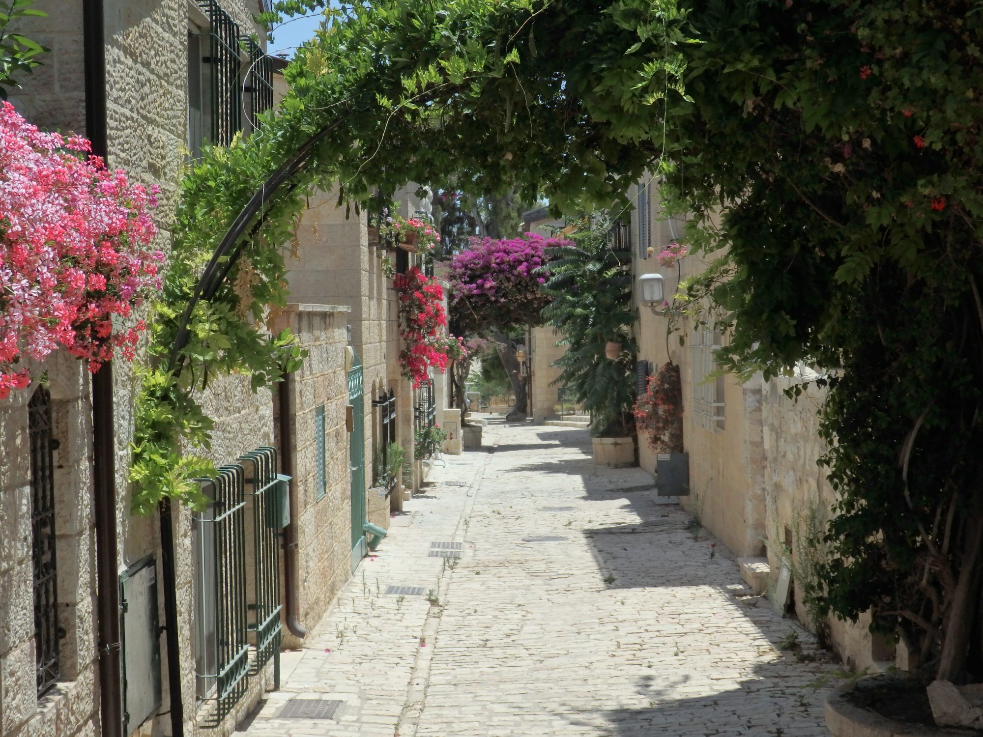 A street in Yemin Moshe, a neighborhood just outside the old walls of Jerusalem