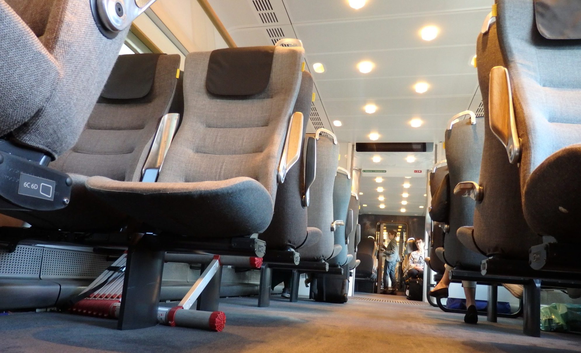 The well-designed Arlanda Express train from the airport to Stockholm, Sweden.