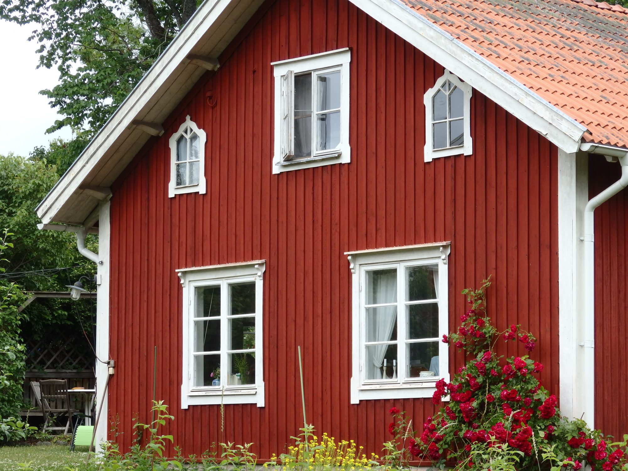 one of the historical buildings at Wira Bruk, in the characteristic red paint: Roslagen, Sweden