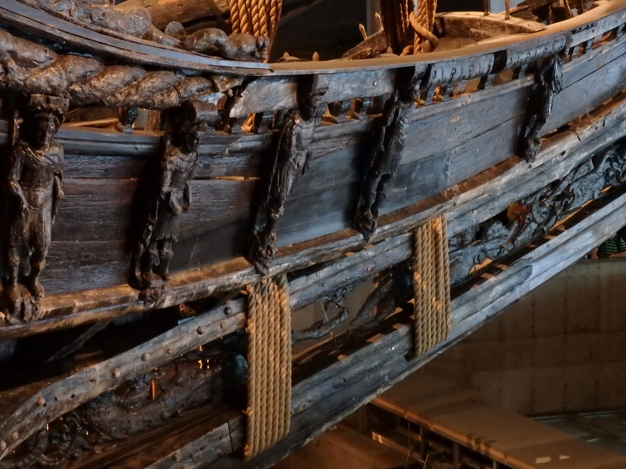 A row of carvings of Roman Emperors on the Vasa: Stockholm, Sweden