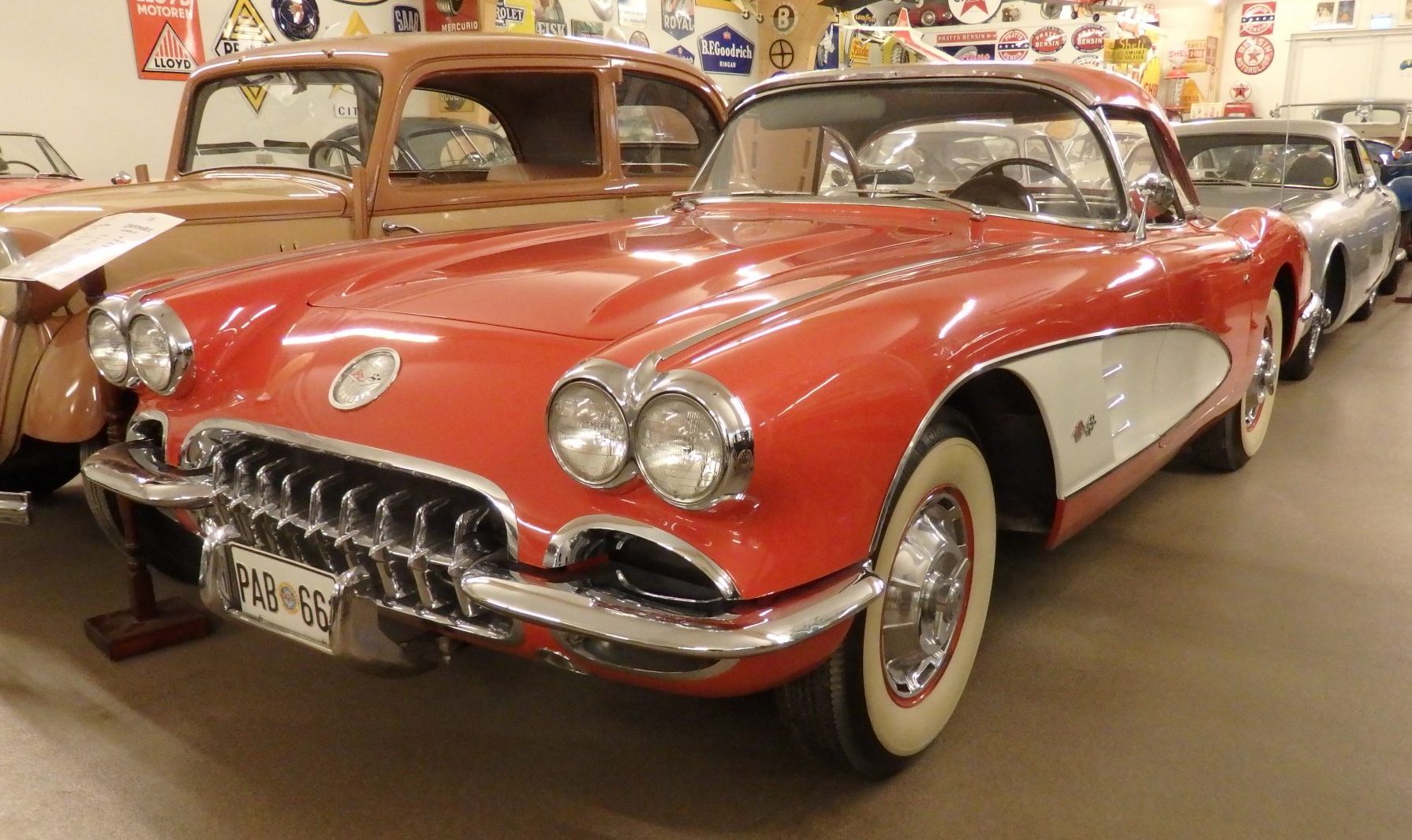 "my" corvette in the Sparreholms manor car museum in Sormland, Sweden