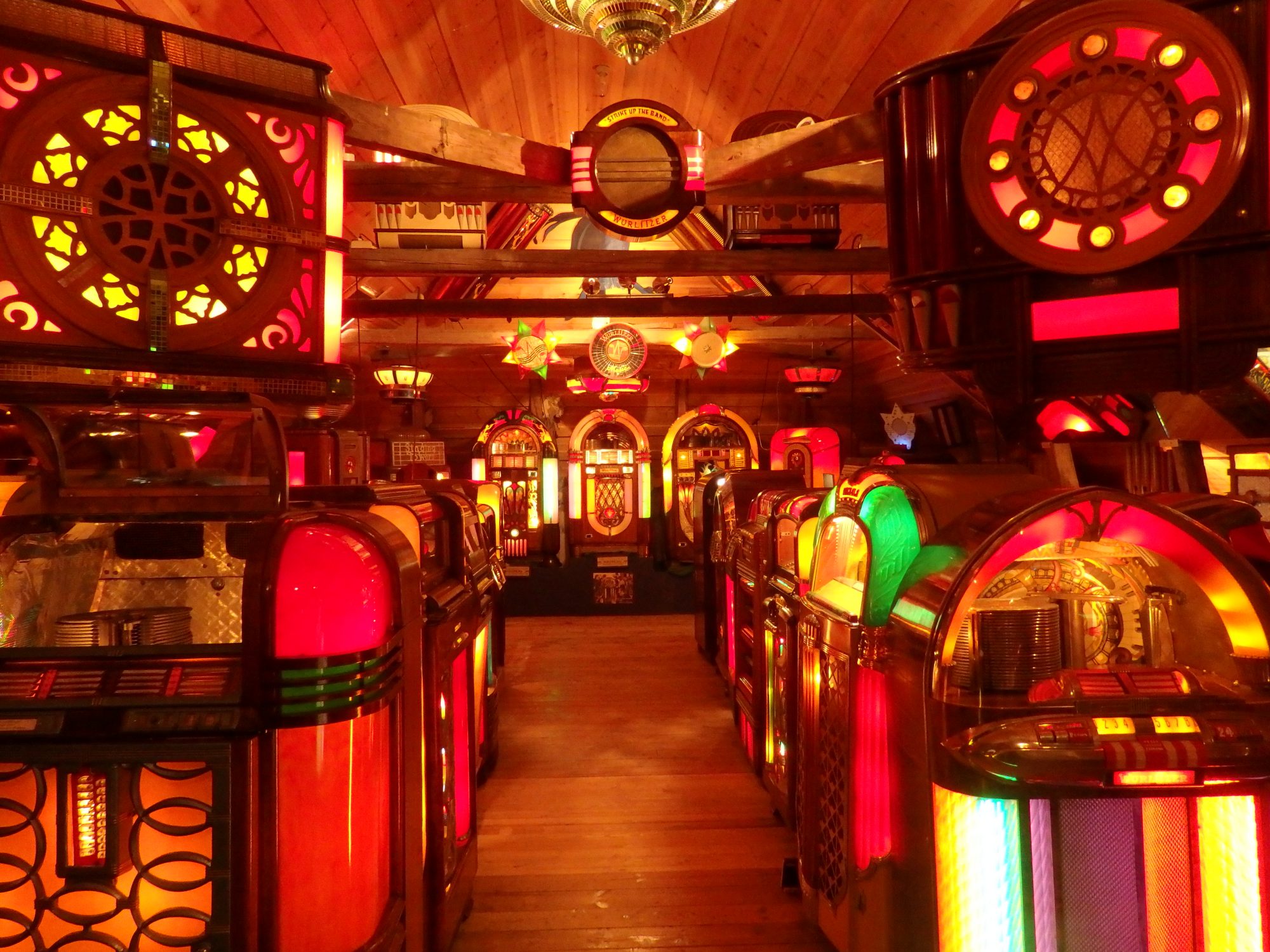 one of several rooms containing what the owners claim to be the biggest jukebox collection in Europe, in Sparreholm manor, Sormland, Sweden