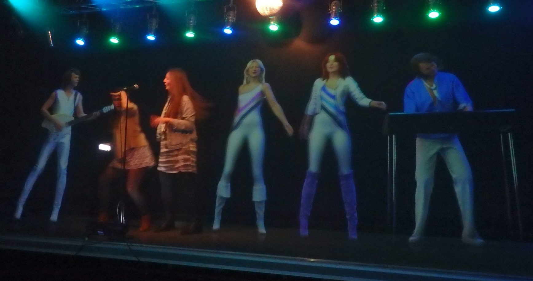Visitors perform with "ABBA."