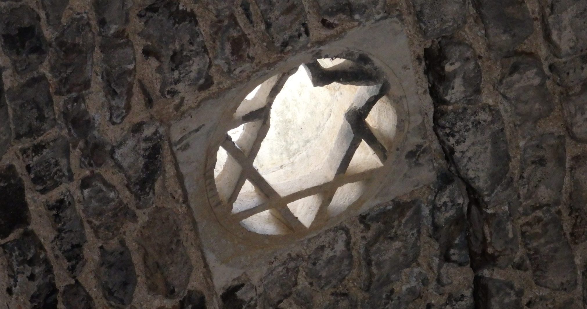 The light in the Arab baths in Girona filters in through small high windows, including this star of David.