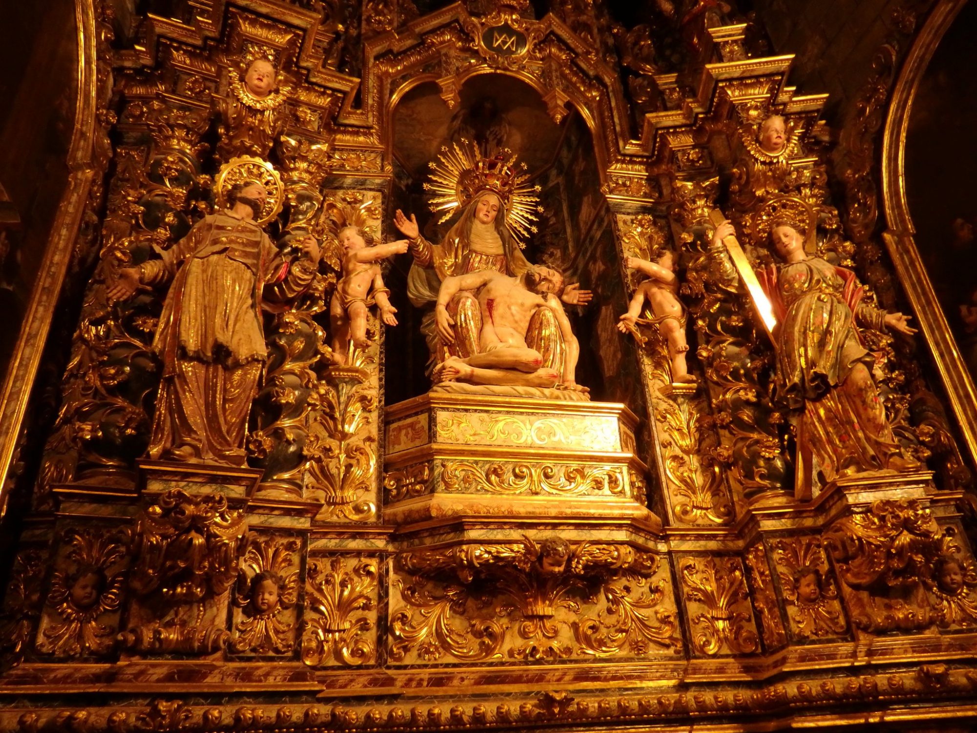 one of the more over-the-top side chapels in the Girona Cathedral