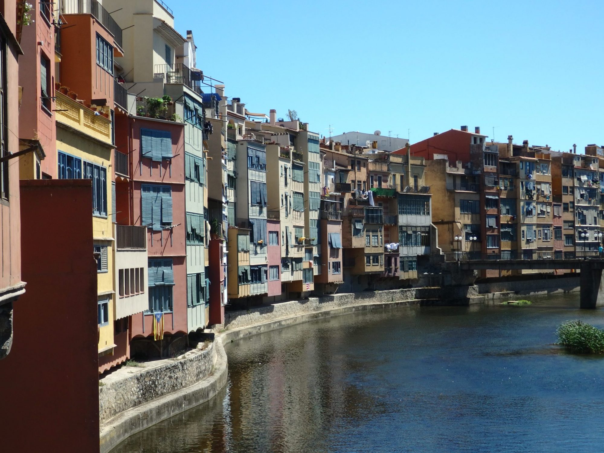 along the river in Girona, Spain