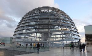 The Reichstag dome as seen from the roof