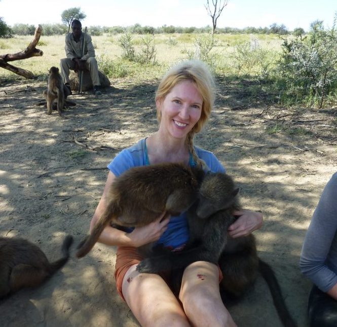 Maria Hart and monkeys