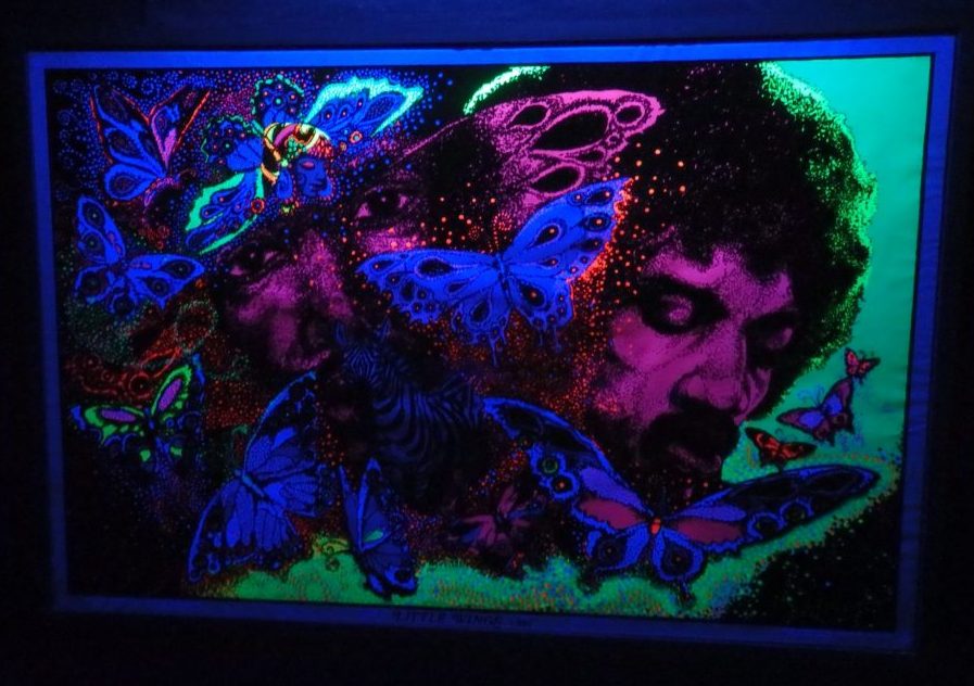 Black light poster at the Electric Ladyland in Amsterdam