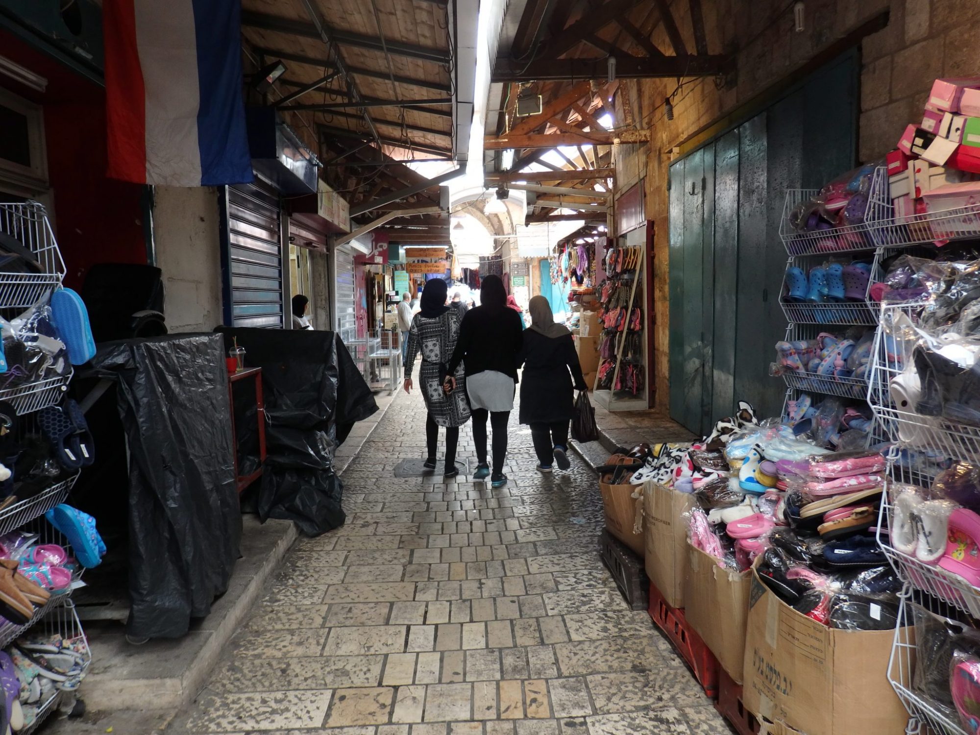 A shopping street in Akko old city