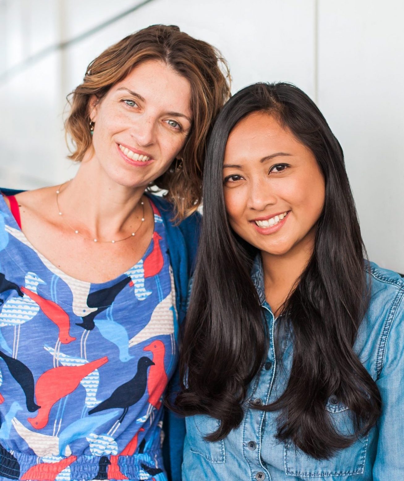 Rina Mae Acosta (right) and Michele Hutchinson, co-authors of The Happiest Kids in the World. (Photo by Elma Coetzee)