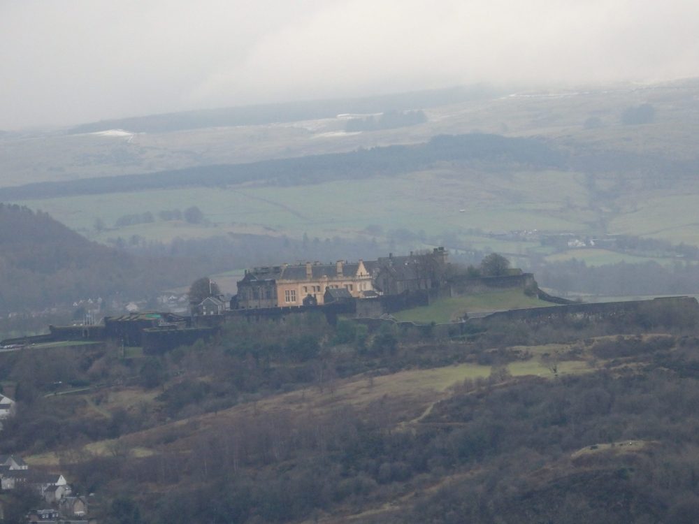Stirling Castle, as seen by zooming my little compact camera as far as it would go.