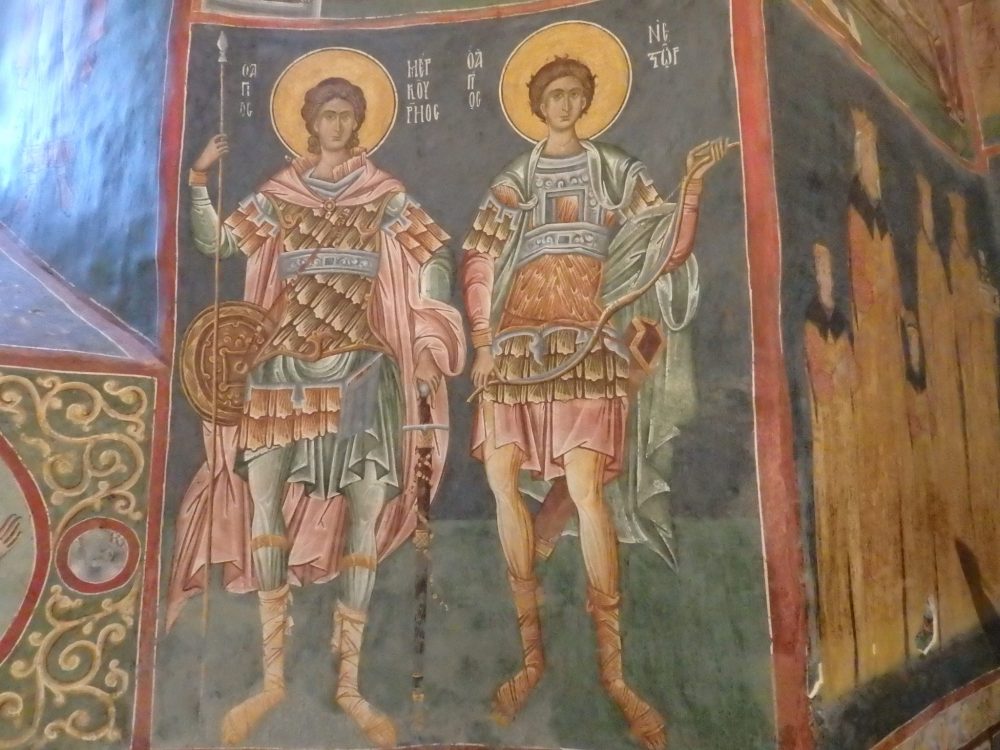 A panel from inside Patrauti church. Look at the detail the painter put into it? Do you happen to know who they are? The Spectacular Painted Churches of Moldavia