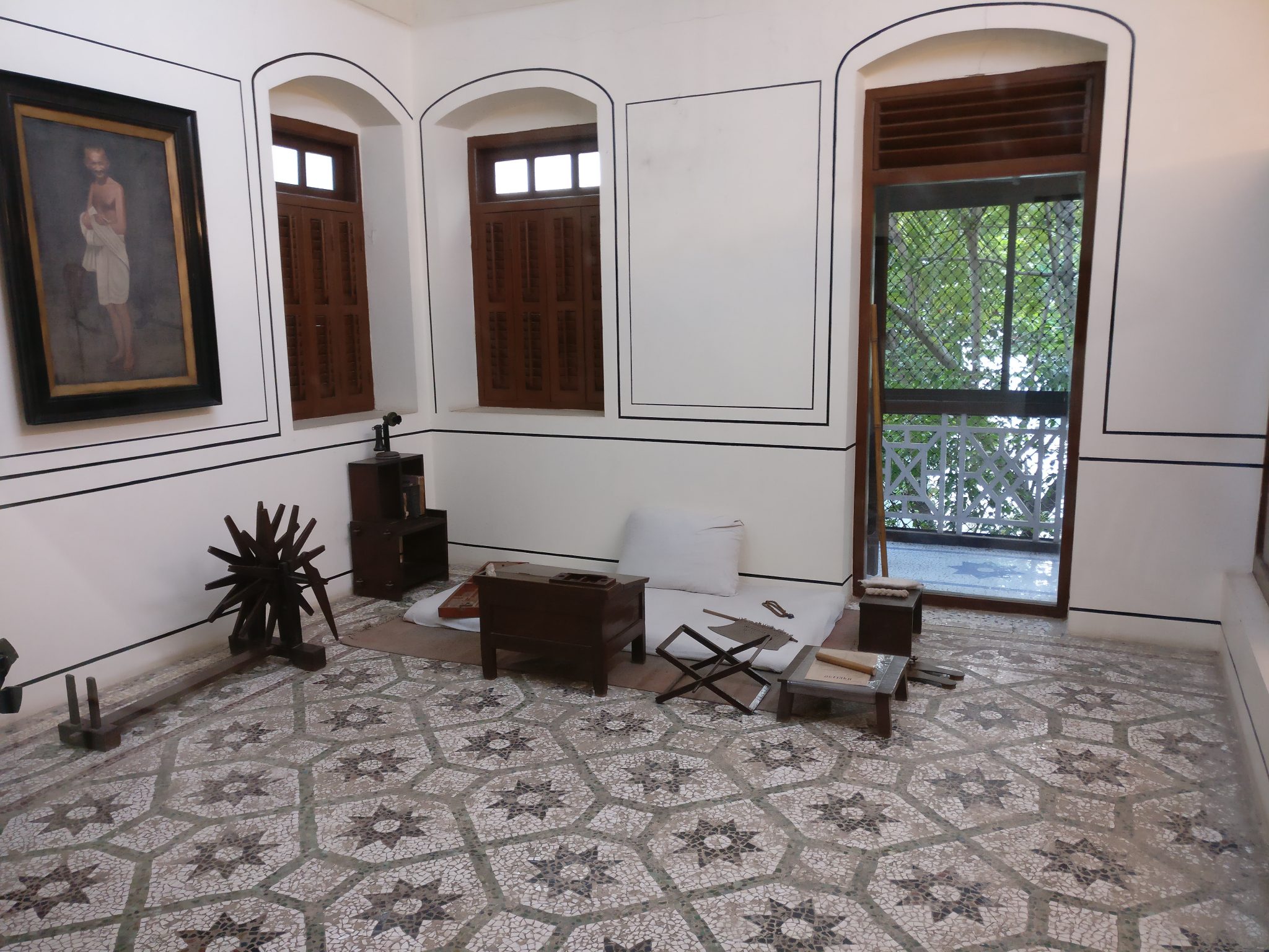 Gandhi's room, in the Gandhi Memorial Museum