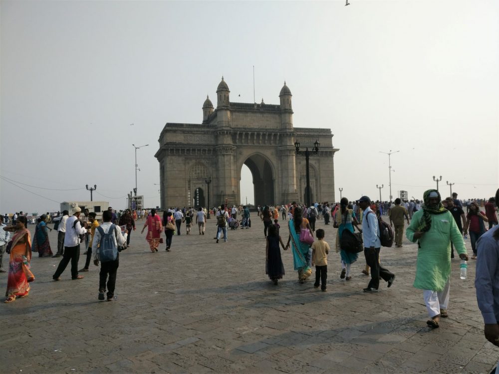 The Gateway of India. According to our guide, people from Mumbai never come here; the people in the picture are all from other parts of India, with a sprinkling of foreigners like us.