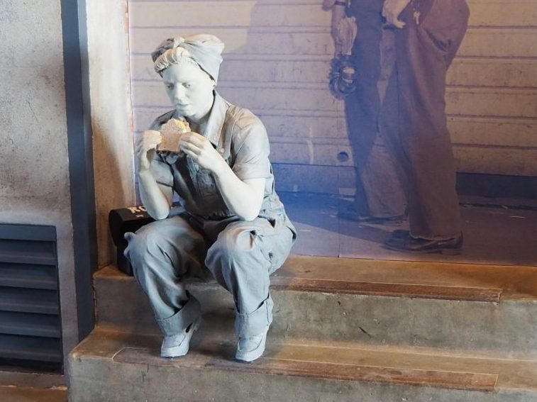 An image of "Rosie" at the Rosie the Riveter Museum