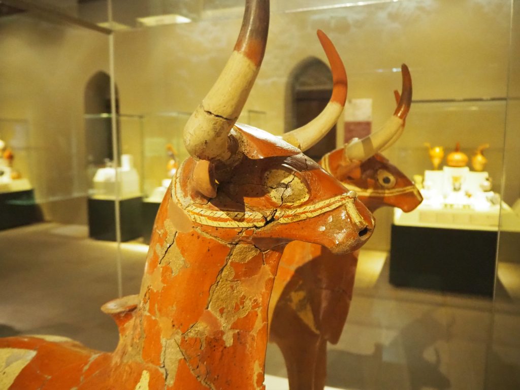 clay bulls in the Museum of Anatolian Civilizations