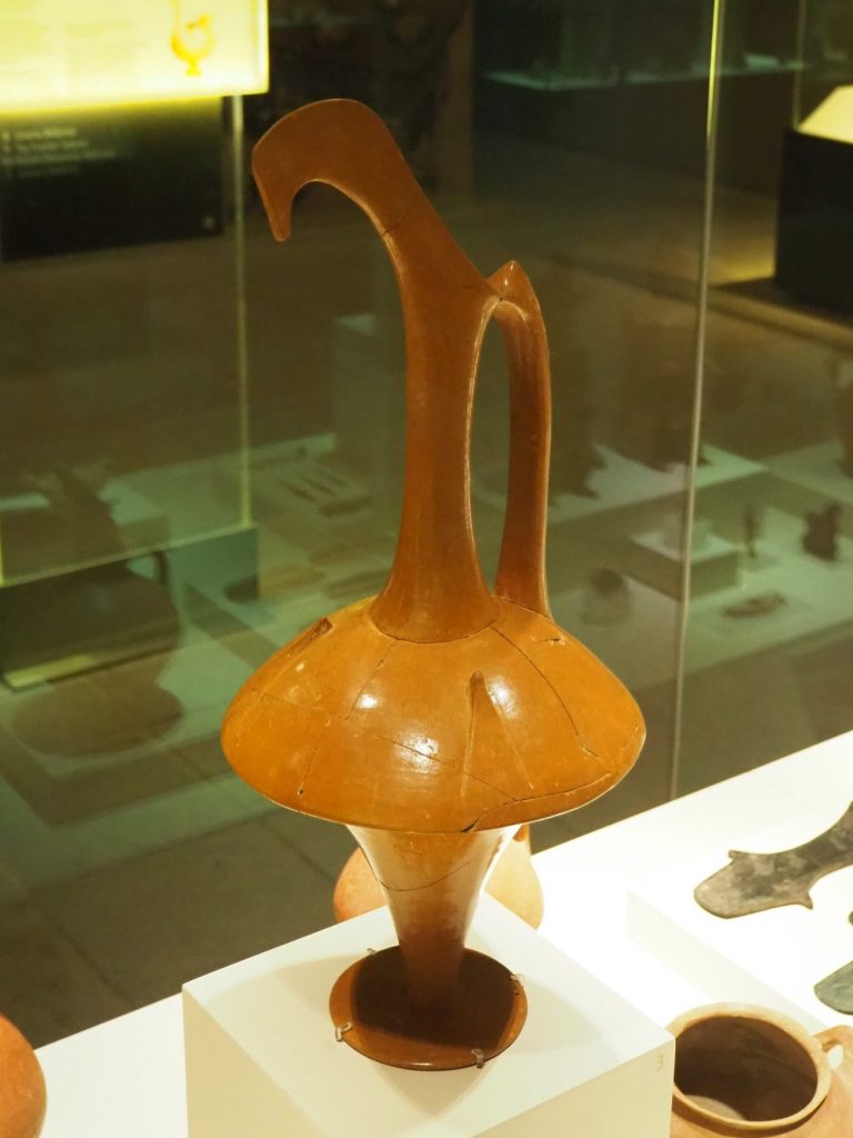 an elegant urn in the Museum of Anatolian Civilization