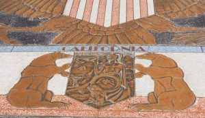 The California seal inlay at Hoover Dam