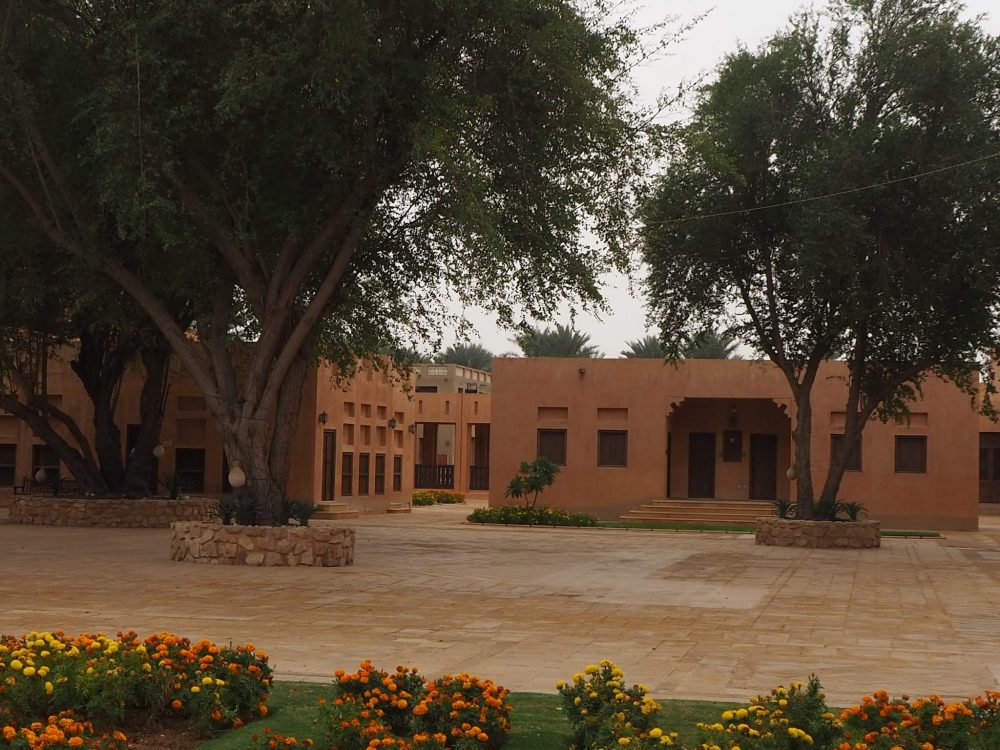 One of many pleasant courtyards inside the Al Ain Palace Museum grounds.