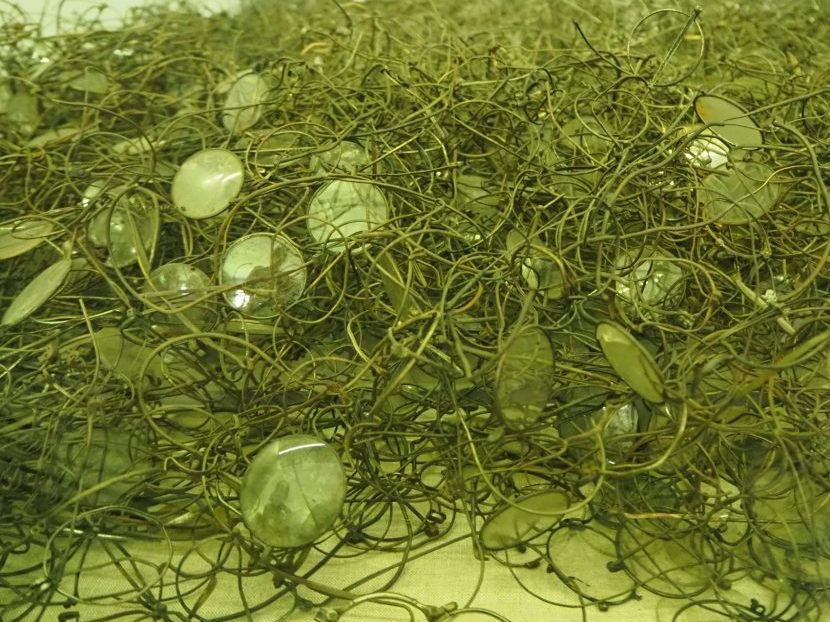 This photo shows only a small section of the pile of eyeglasses on display at Auschwitz, all taken from the victims.