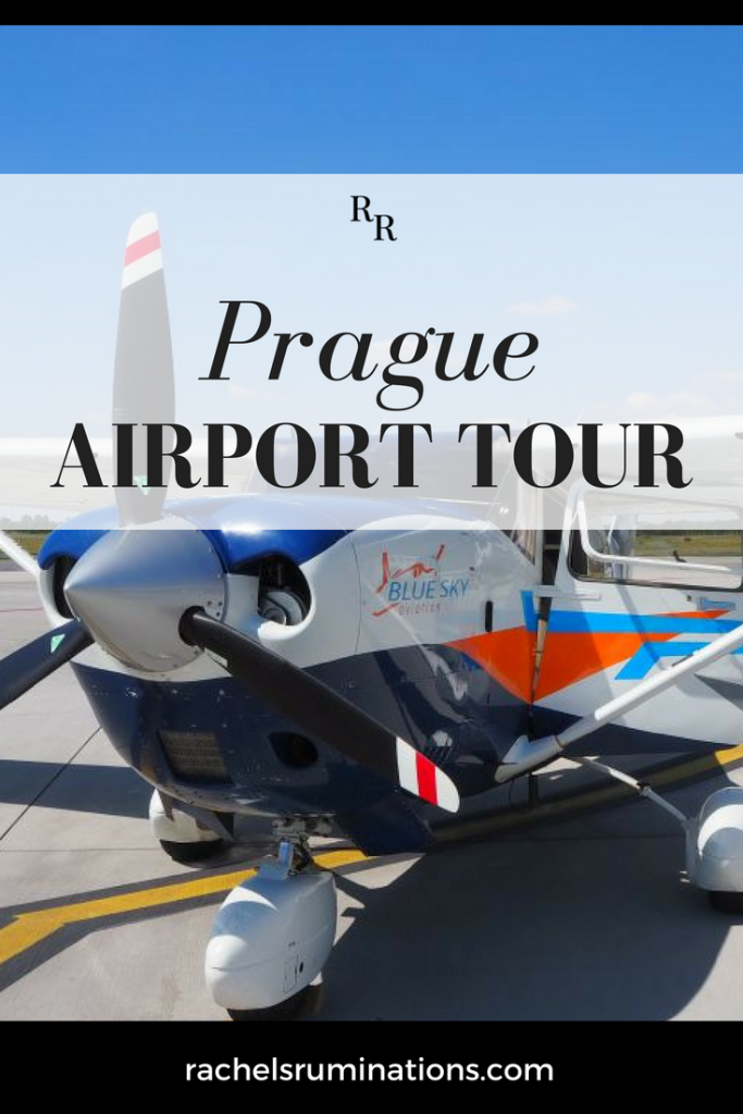 Text: Prague Airport Tour. Image: a small aircraft.