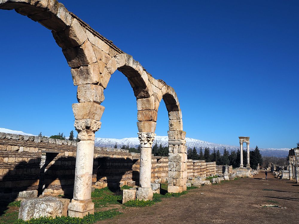 archways and columns at Anjar UNESCO site